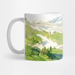 Green Rainier Hikes Mug